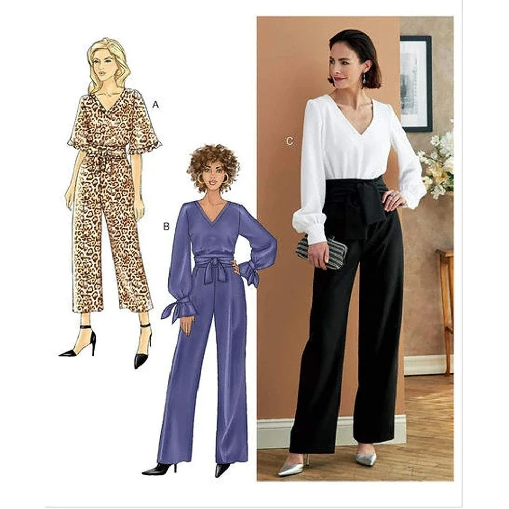 Butterick‎ Sewing Pattern 10346 Misses Jumpsuit Sash Size 6-14
